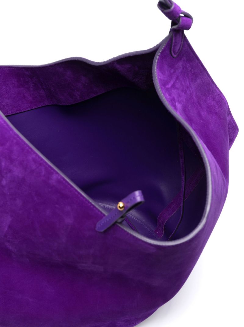 Purple the Medium Lotus Suede Tote Bag