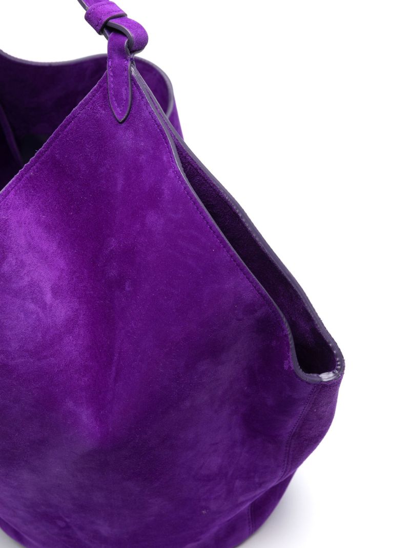Purple the Medium Lotus Suede Tote Bag