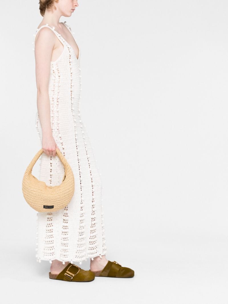 Neutral Olivia Raffia Shoulder Bag
