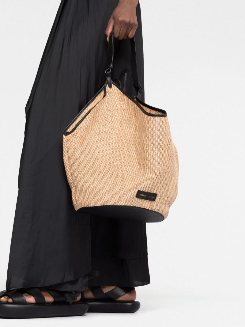 The Medium Lotus Raffia Tote Bag