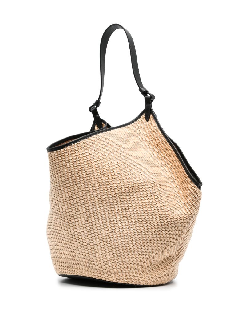 The Medium Lotus Raffia Tote Bag