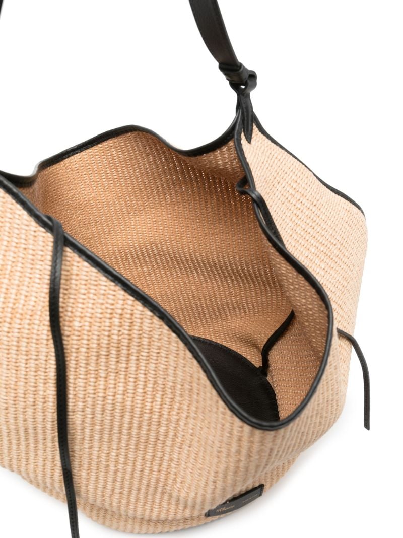 The Medium Lotus Raffia Tote Bag