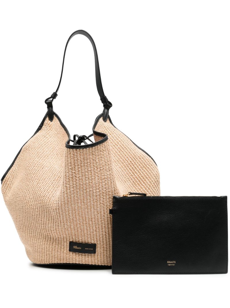 The Medium Lotus Raffia Tote Bag
