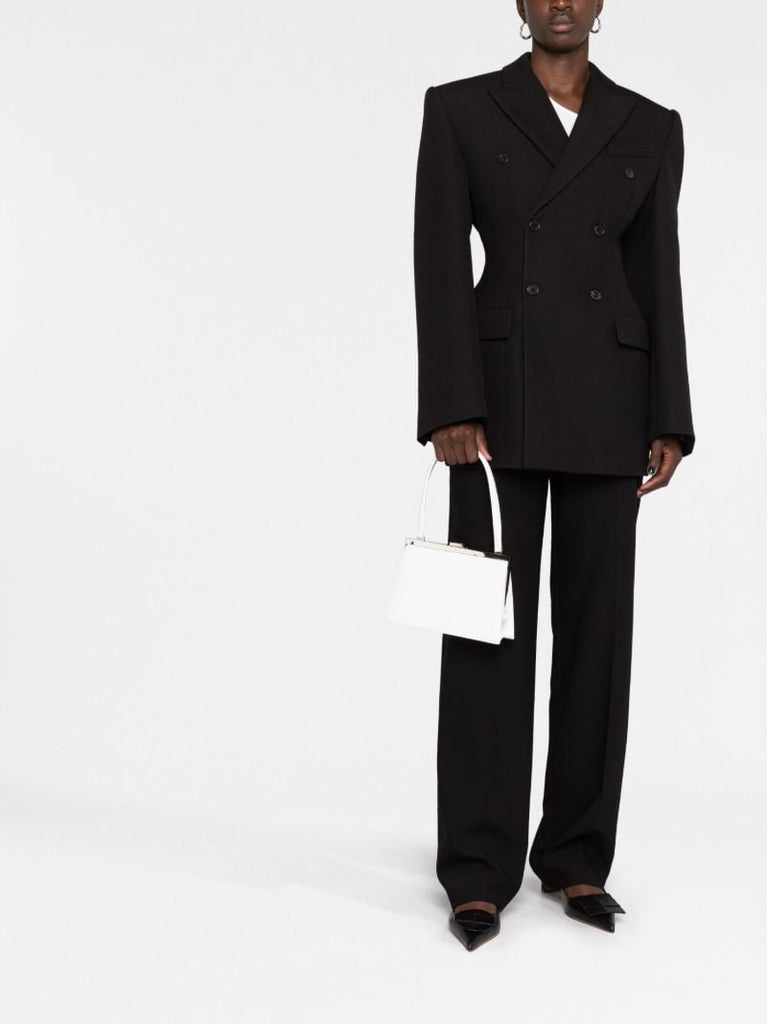White Croc-effect Leather Mini Bag