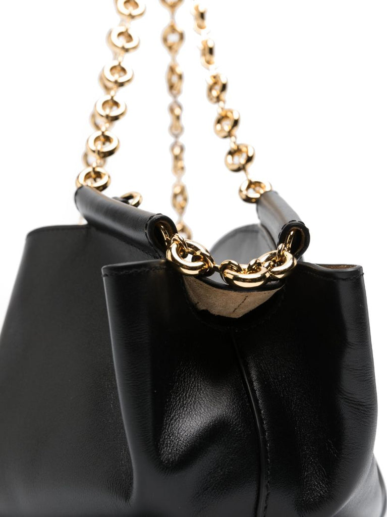 Black Small Paseo Leather Shoulder Bag