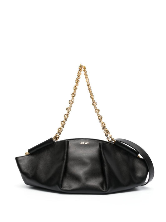 Black Small Paseo Leather Shoulder Bag