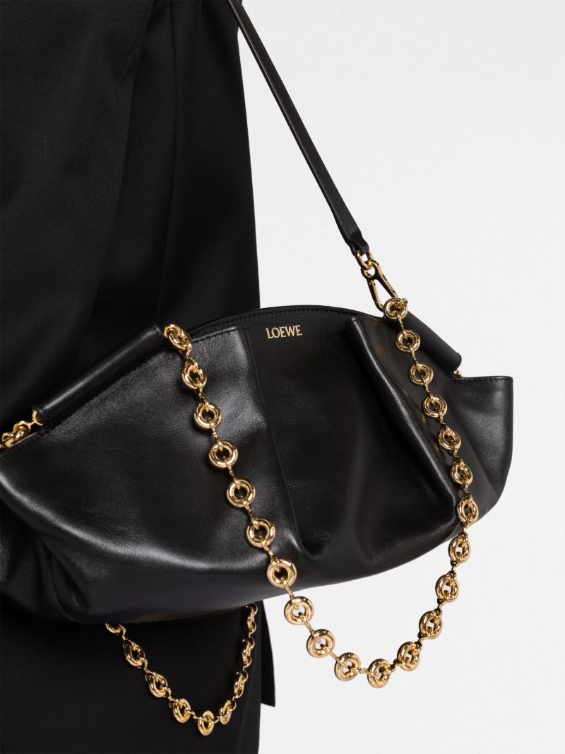 Black Small Paseo Leather Shoulder Bag