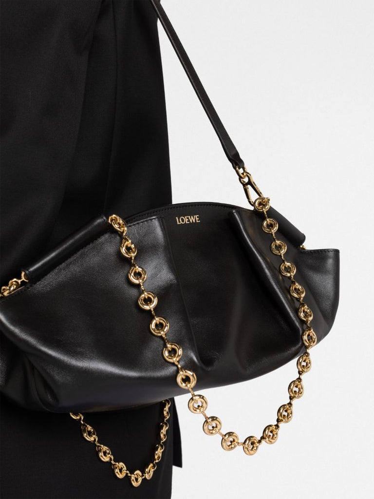 Black Small Paseo Leather Shoulder Bag