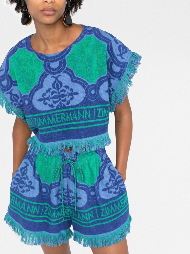 Blue Tiggy Terry Crop Top