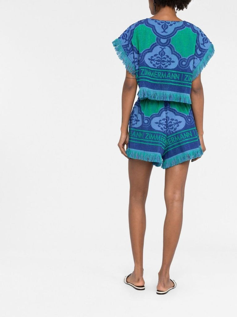 Blue Tiggy Terry Crop Top