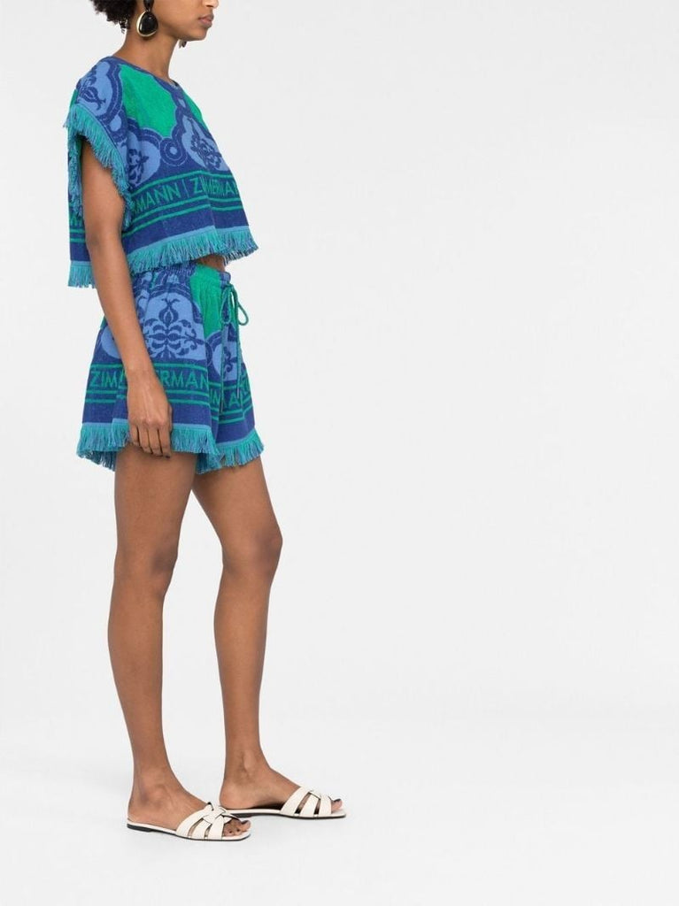 Blue Tiggy Terry Crop Top