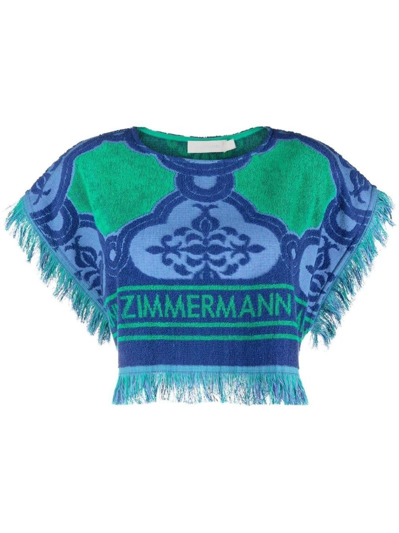Blue Tiggy Terry Crop Top