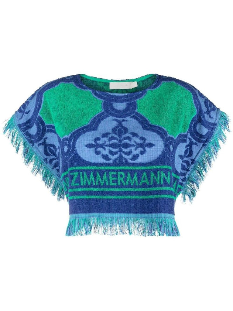 Blue Tiggy Terry Crop Top
