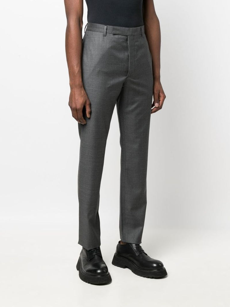 Grey Logo Patch Virgin Wool Trousers