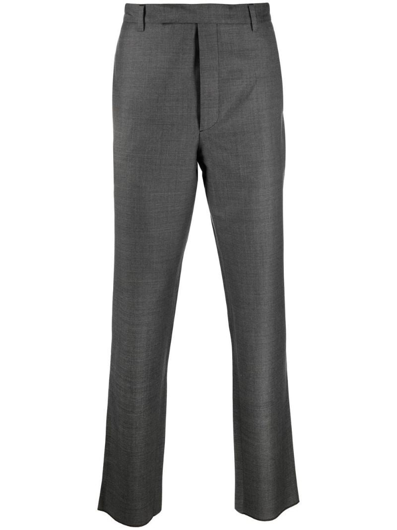 Grey Logo Patch Virgin Wool Trousers