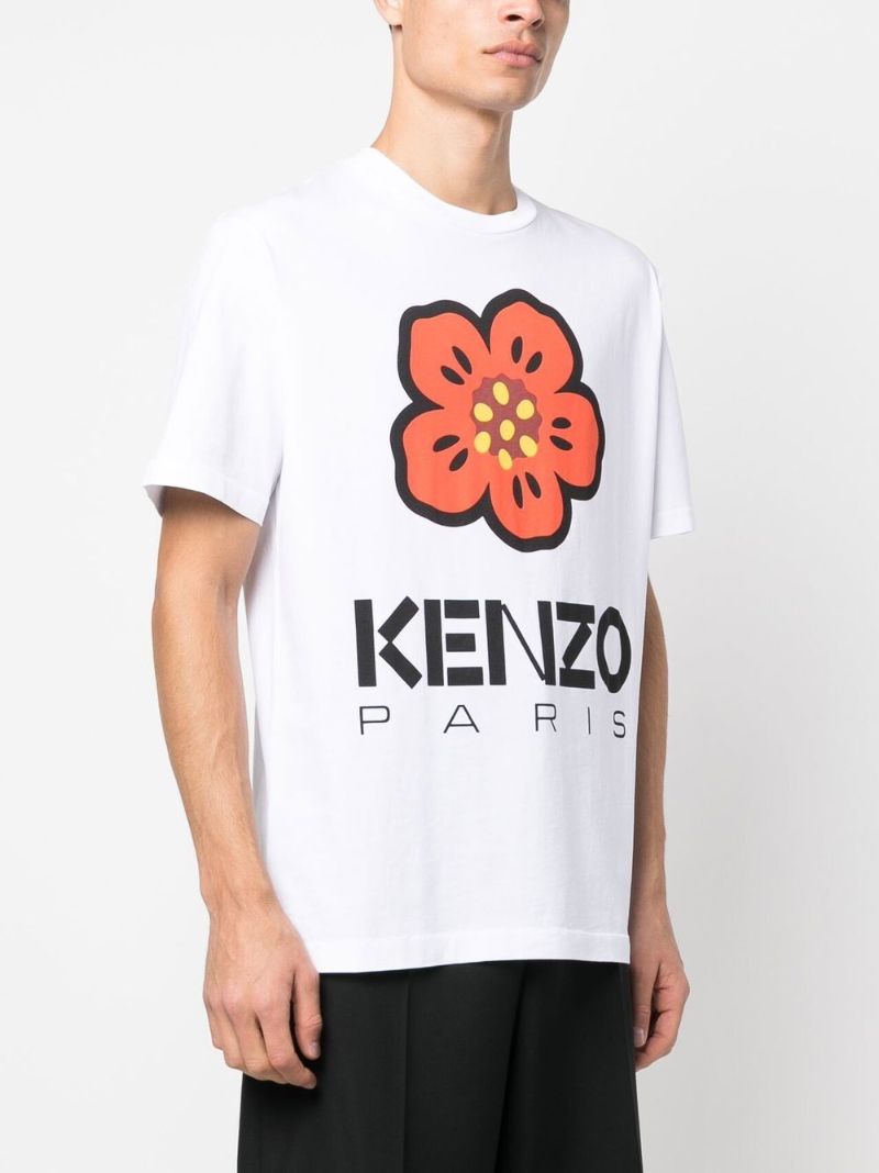 White Boke Flower Cotton T-shirt