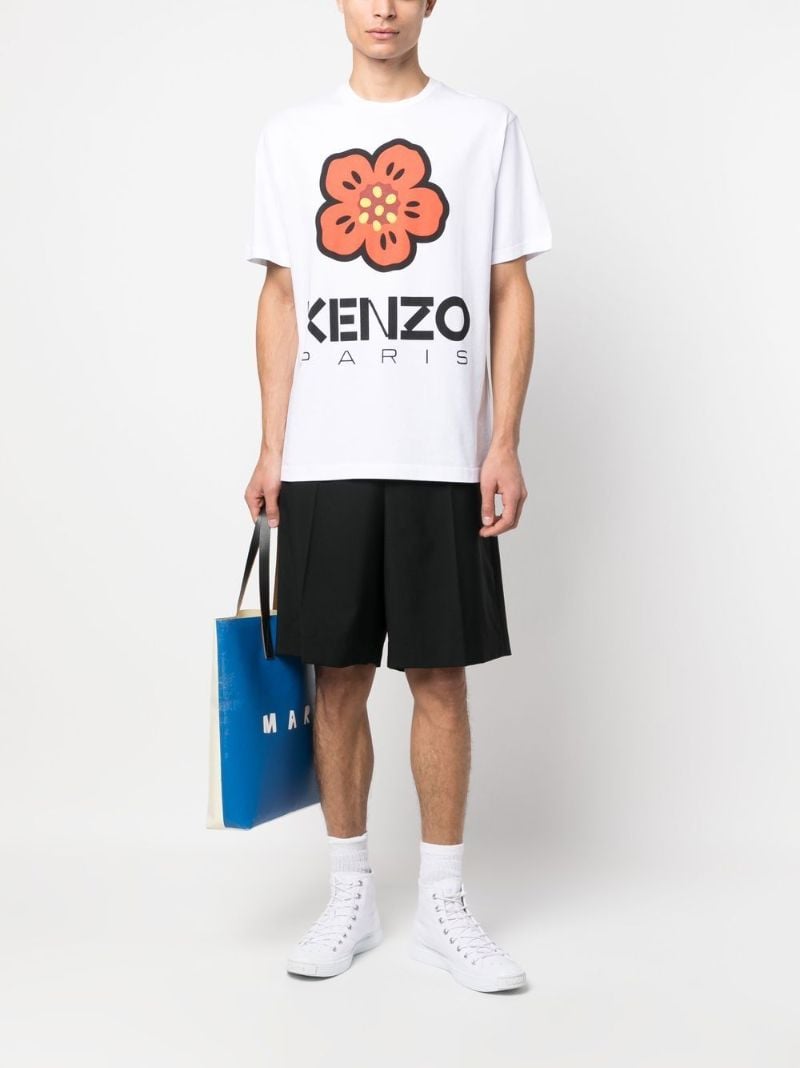 White Boke Flower Cotton T-shirt