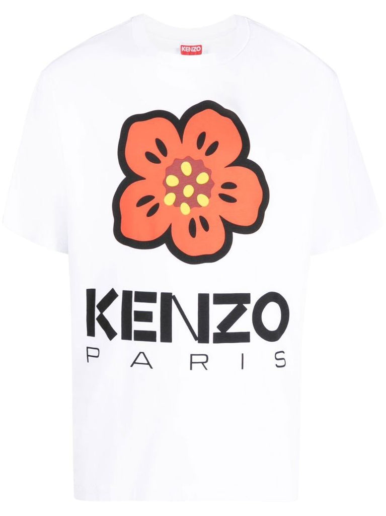 White Boke Flower Cotton T-shirt