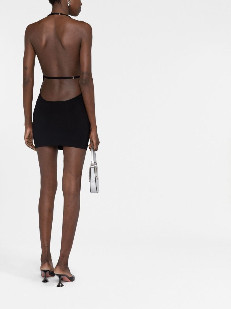Black Hyd Halterneck Mini Dress