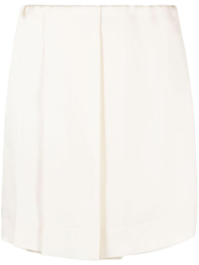 Neutral Double Layered Mini Skirt