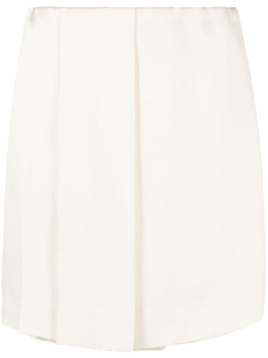 Neutral Double Layered Mini Skirt