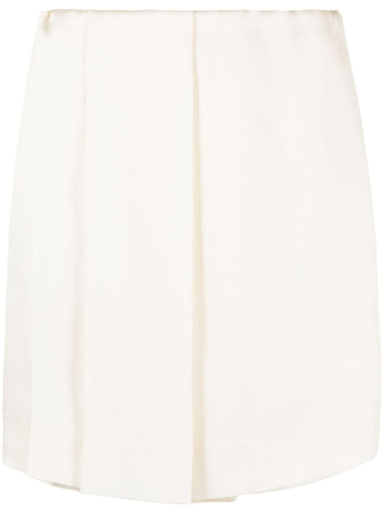 Neutral Double Layered Mini Skirt