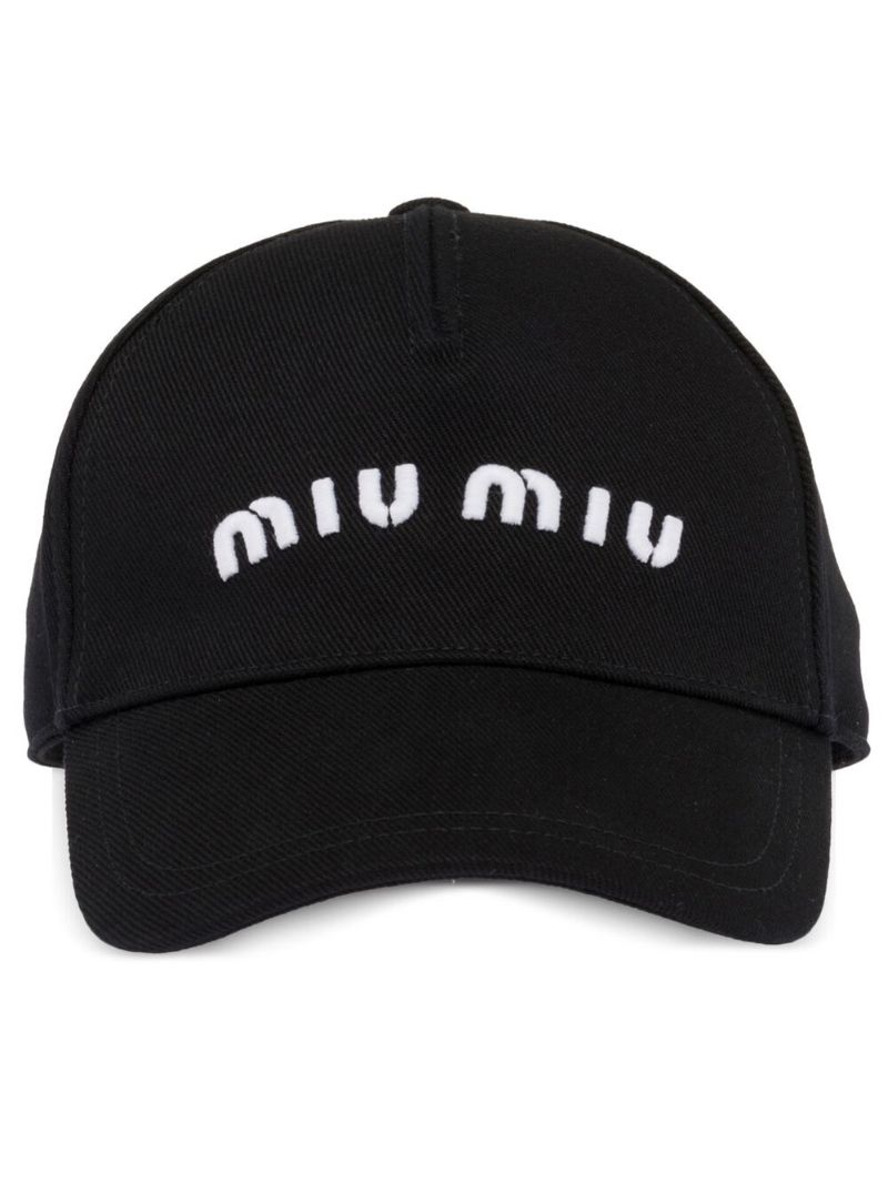 Black Drill Logo Embroidery Cap