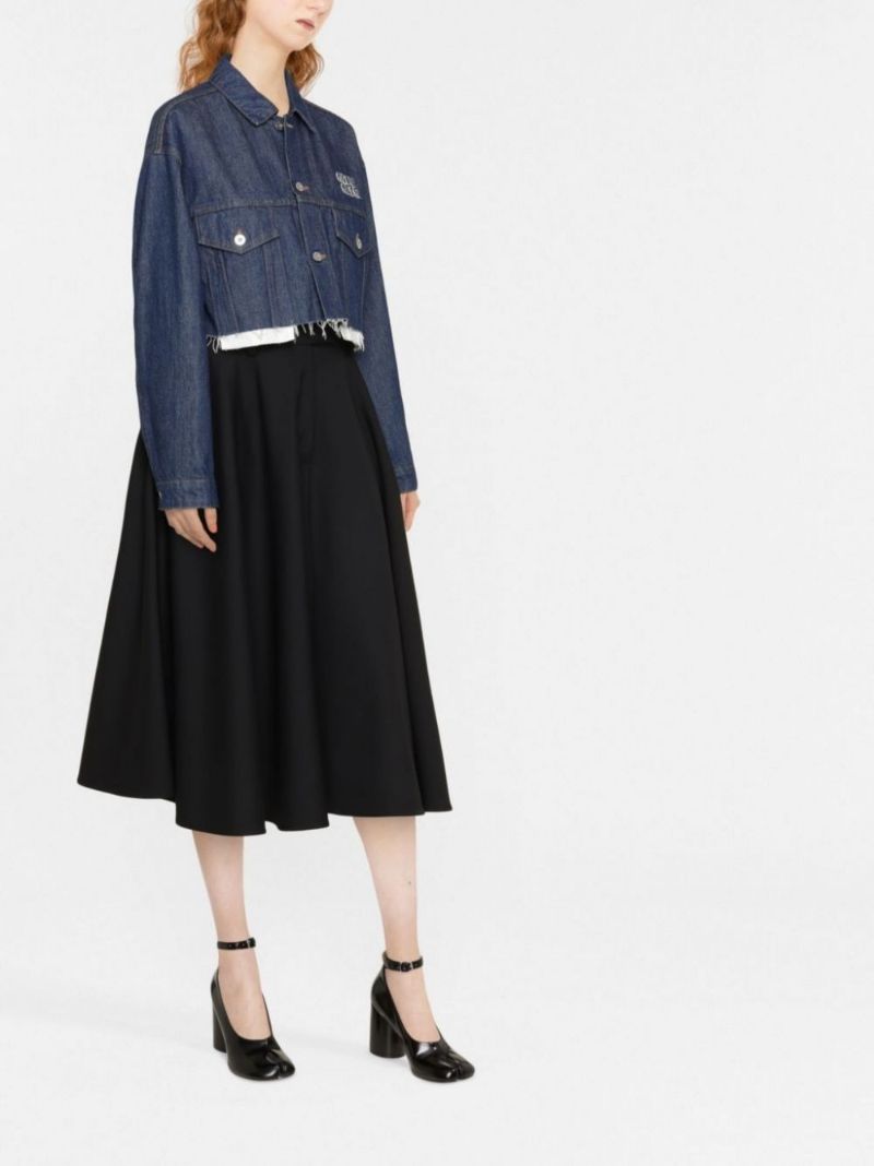 Blue Cropped Denim Jacket
