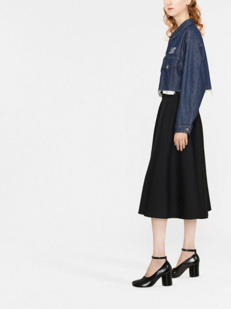 Blue Cropped Denim Jacket