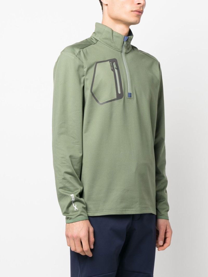 Green Half-zip Pullover