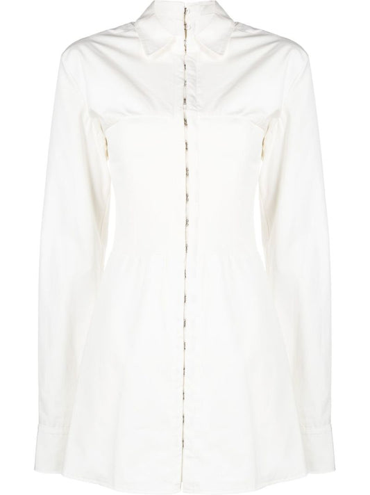 White Hook Mini Dress