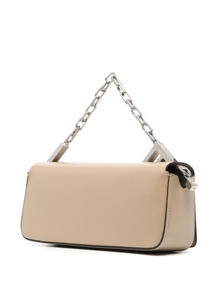 Neutral Fendi First Sight Leather Shoulder Bag
