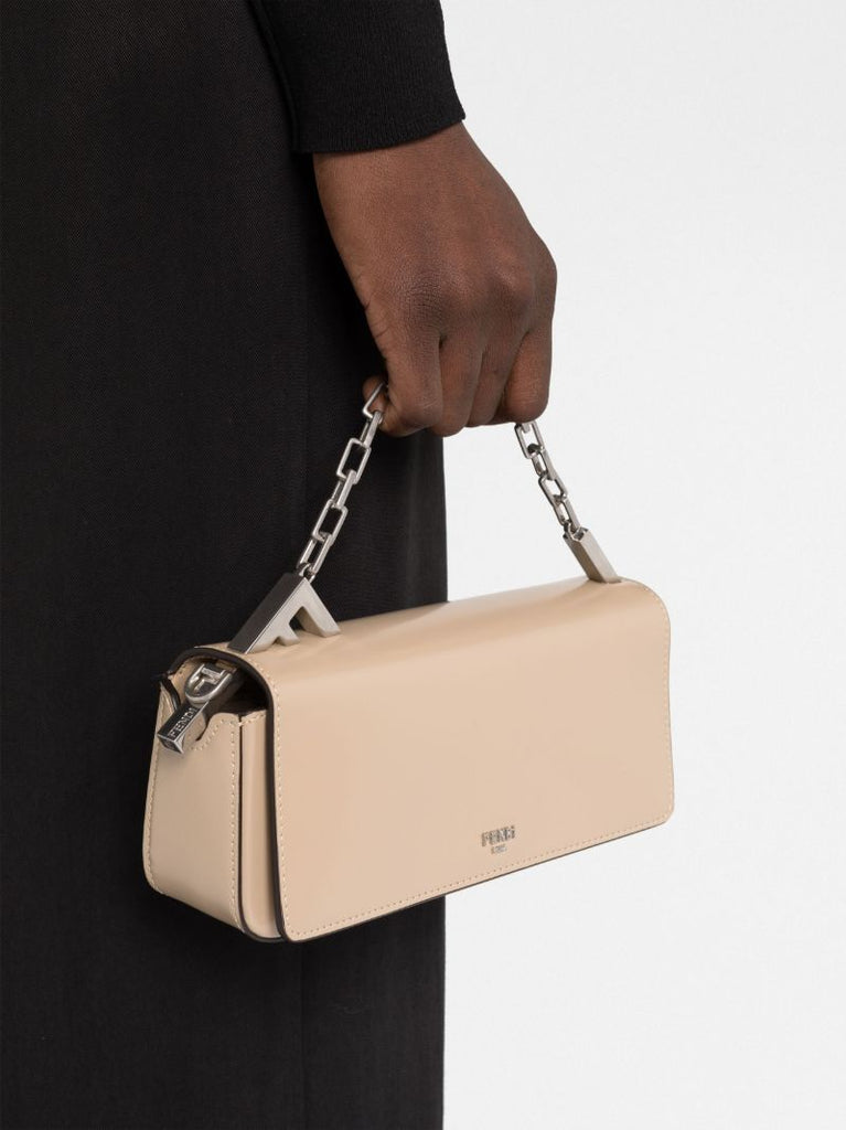 Neutral Fendi First Sight Leather Shoulder Bag