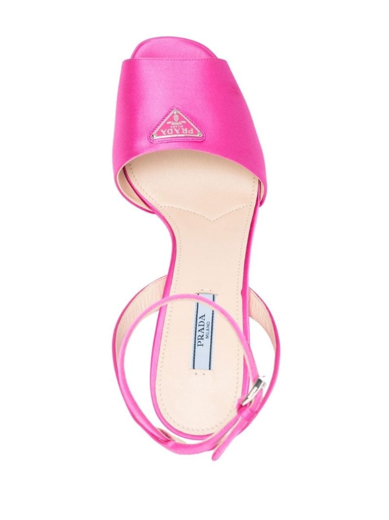 Pink 135 Satin Platform Sandals