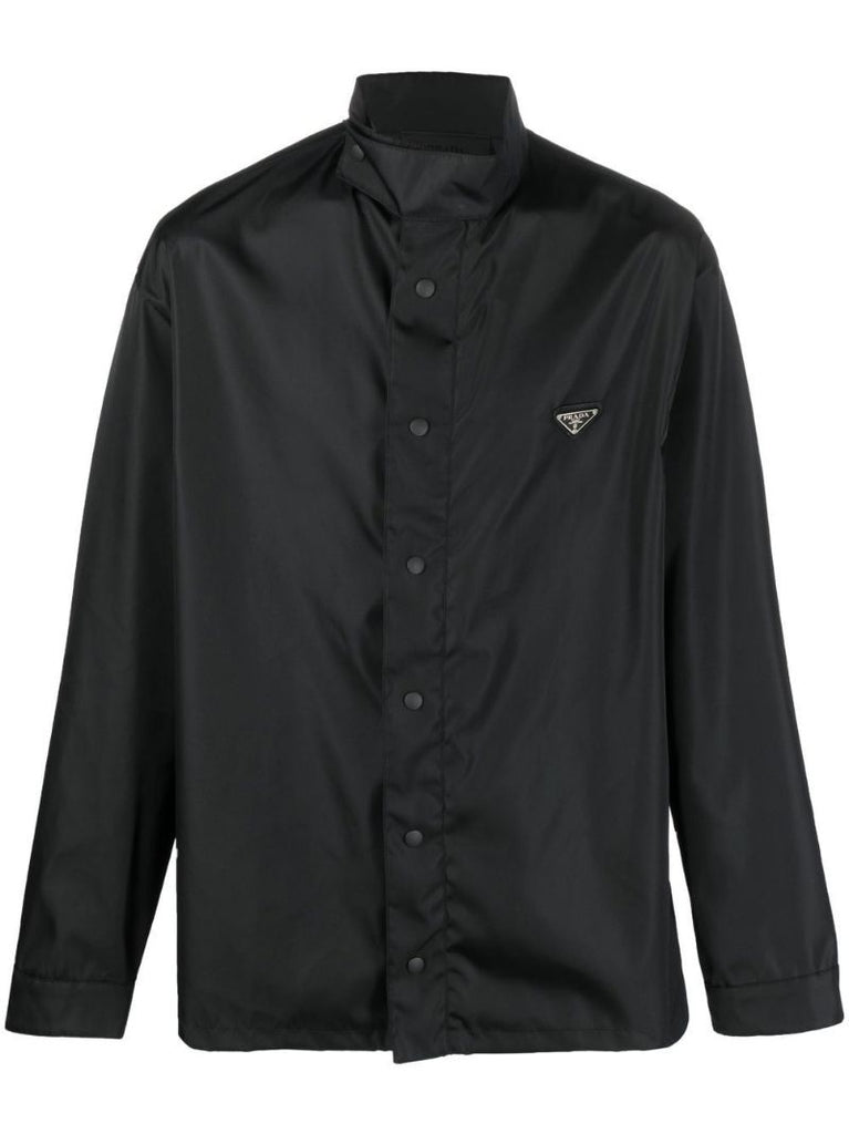 Black Logo Print Re-nylon Shirt