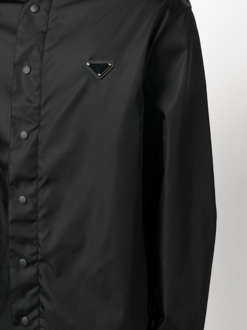 Black Logo Print Re-nylon Shirt