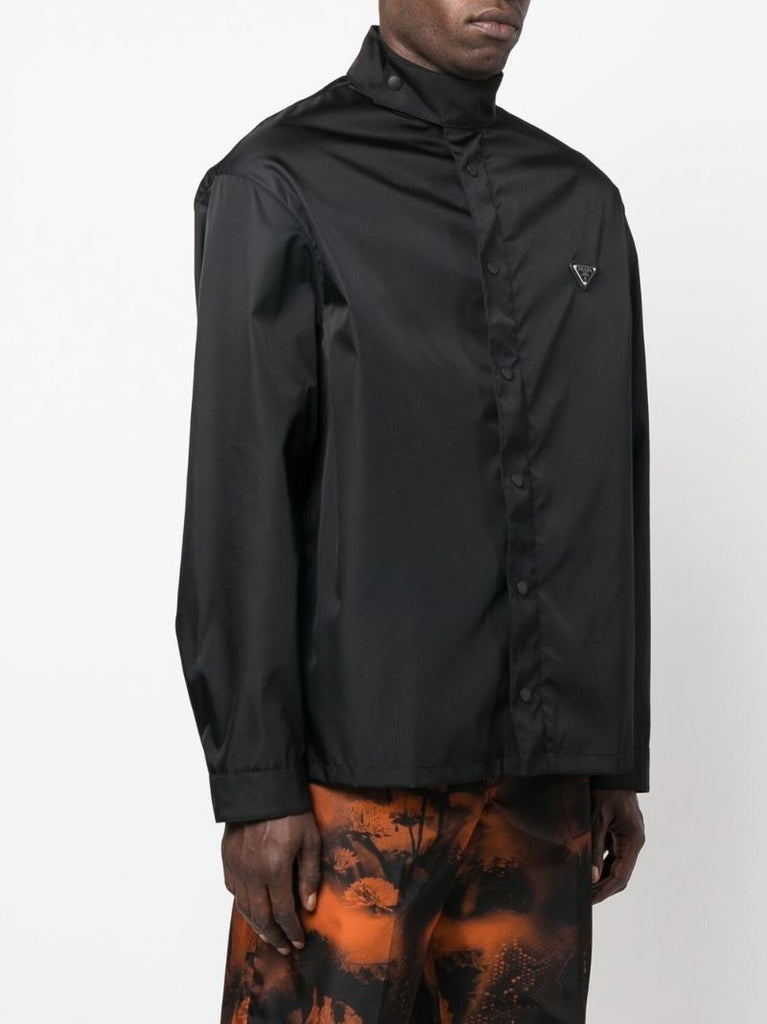 Black Logo Print Re-nylon Shirt
