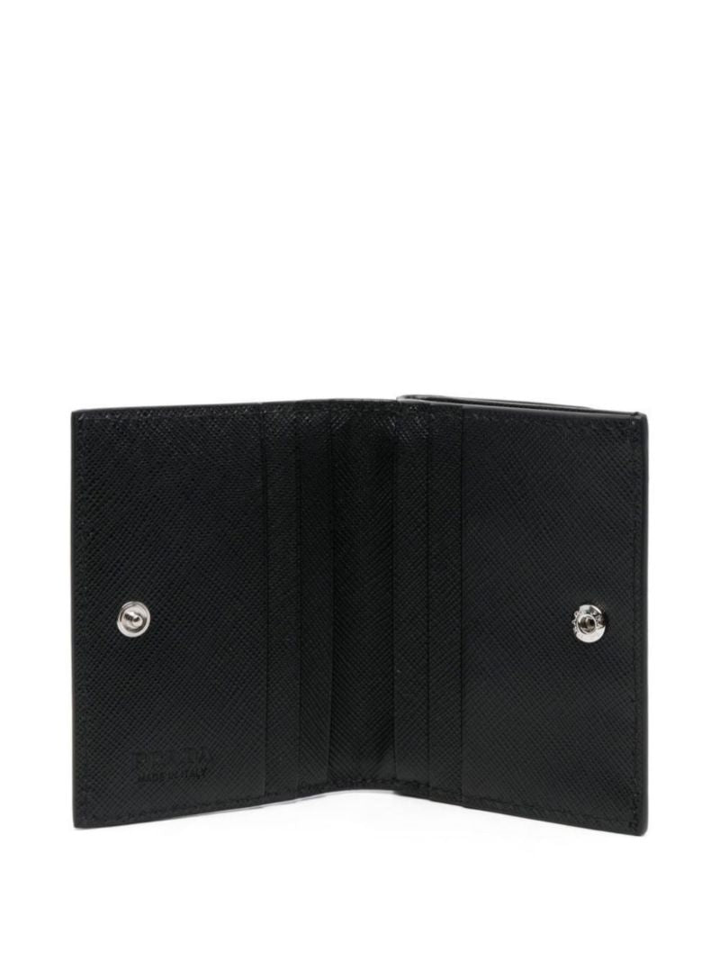 Black Logo Leather Card Holder