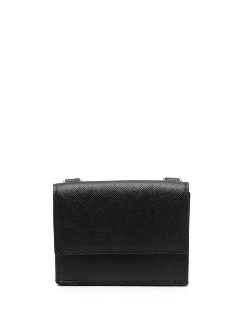 Black Logo Leather Card Holder