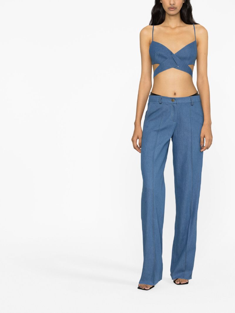 Blue Ule Straight-leg Jeans