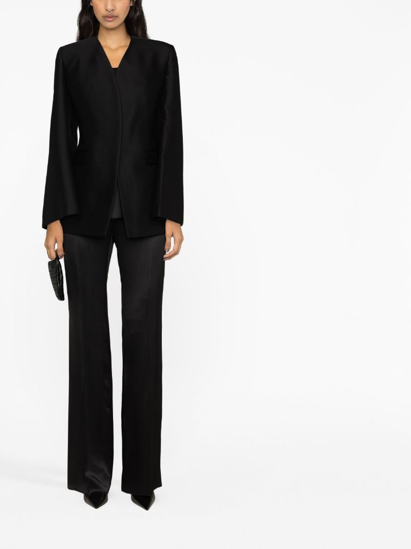 Black Flared Sleeve Blazer