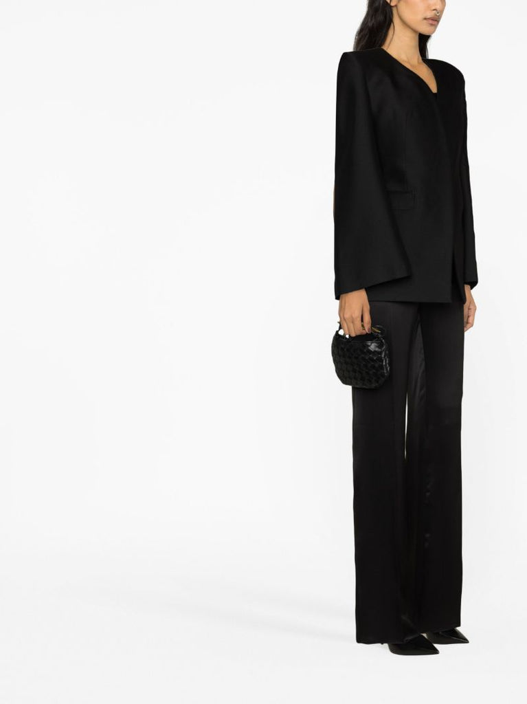 Black Flared Sleeve Blazer