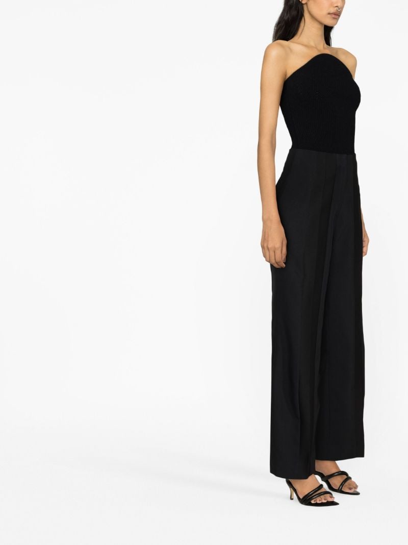 Black Wide-leg Tailored Trousers