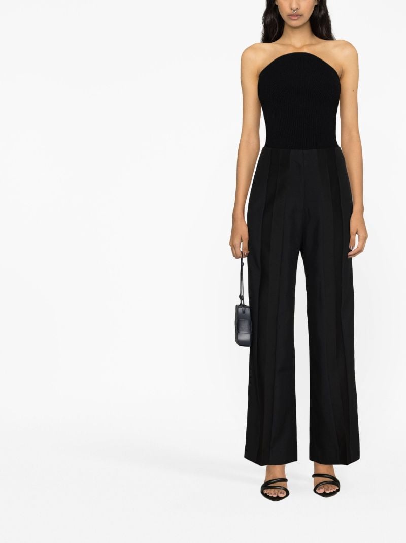 Black Wide-leg Tailored Trousers