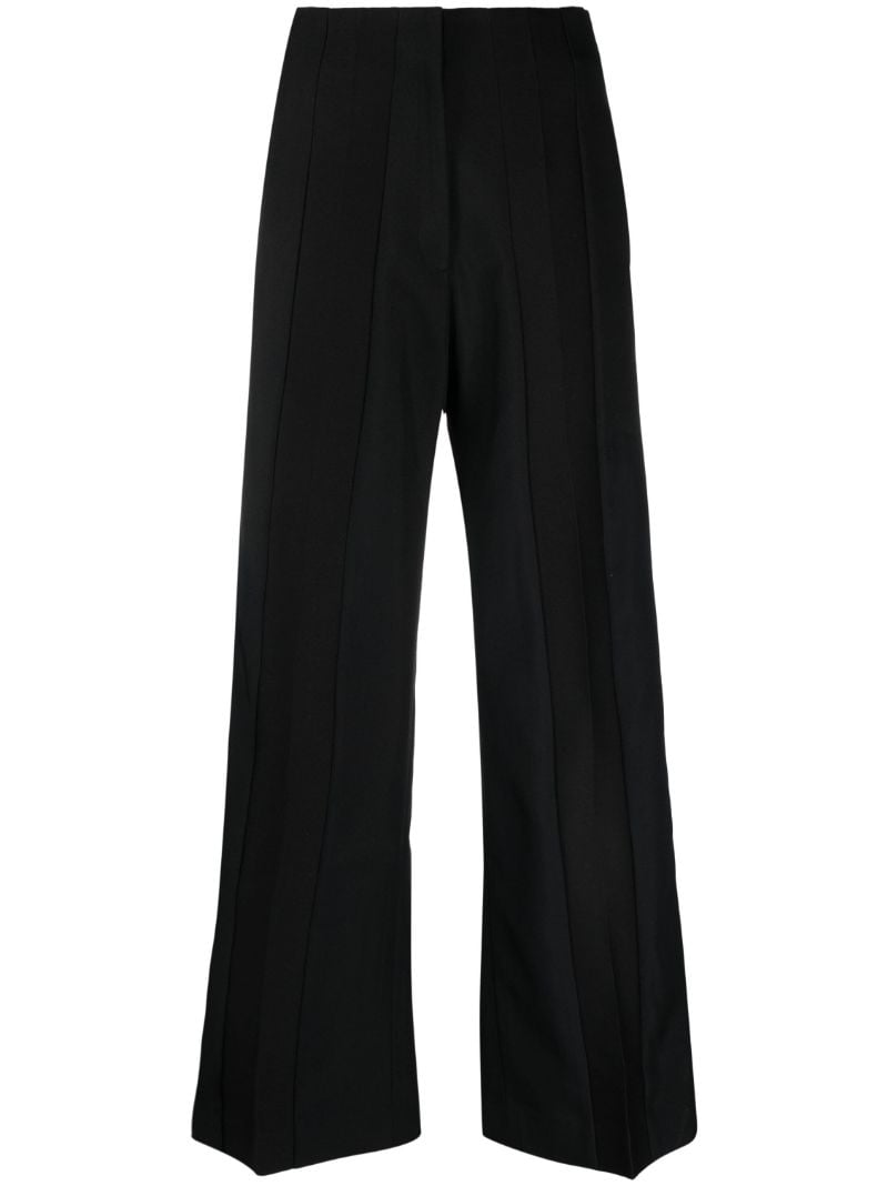 Black Wide-leg Tailored Trousers