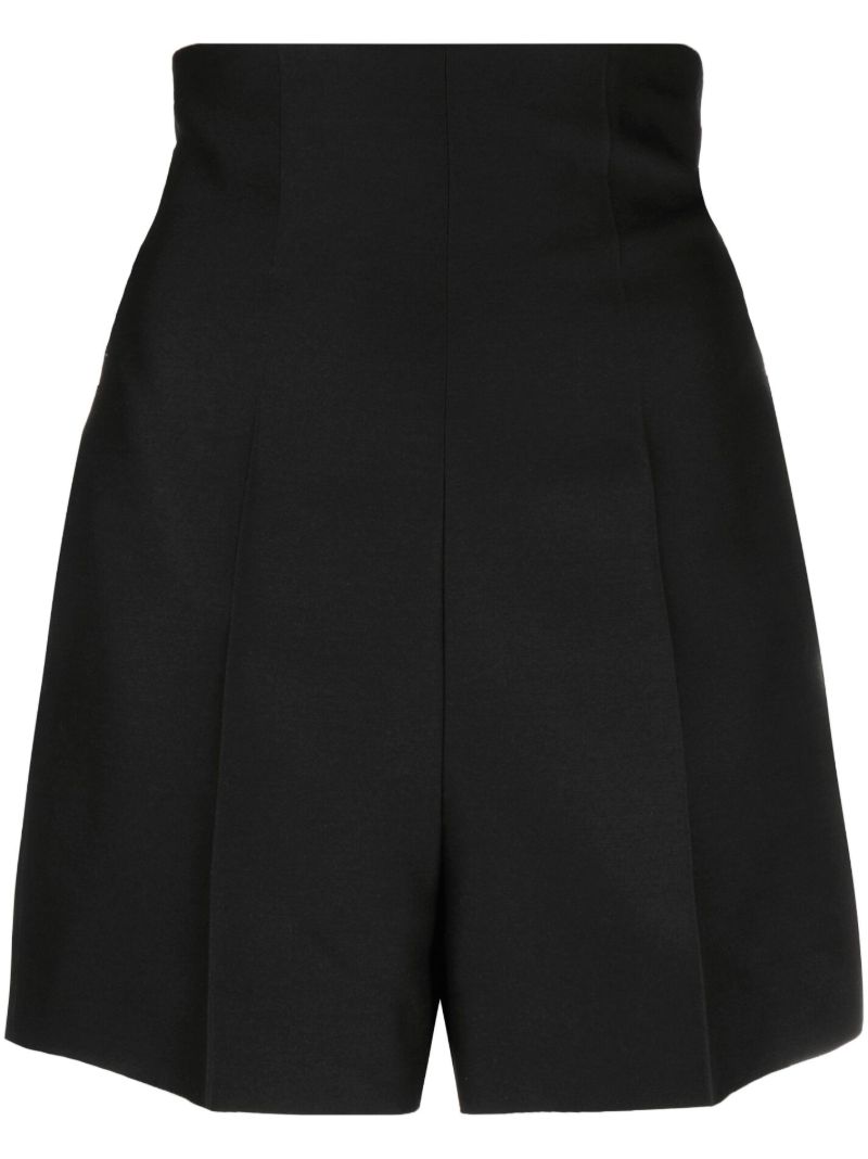 Black Tailored High-waisted Shorts