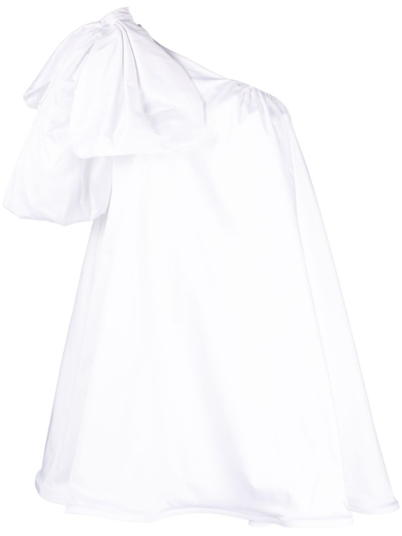 White Mithali One-shoulder Mini Dress