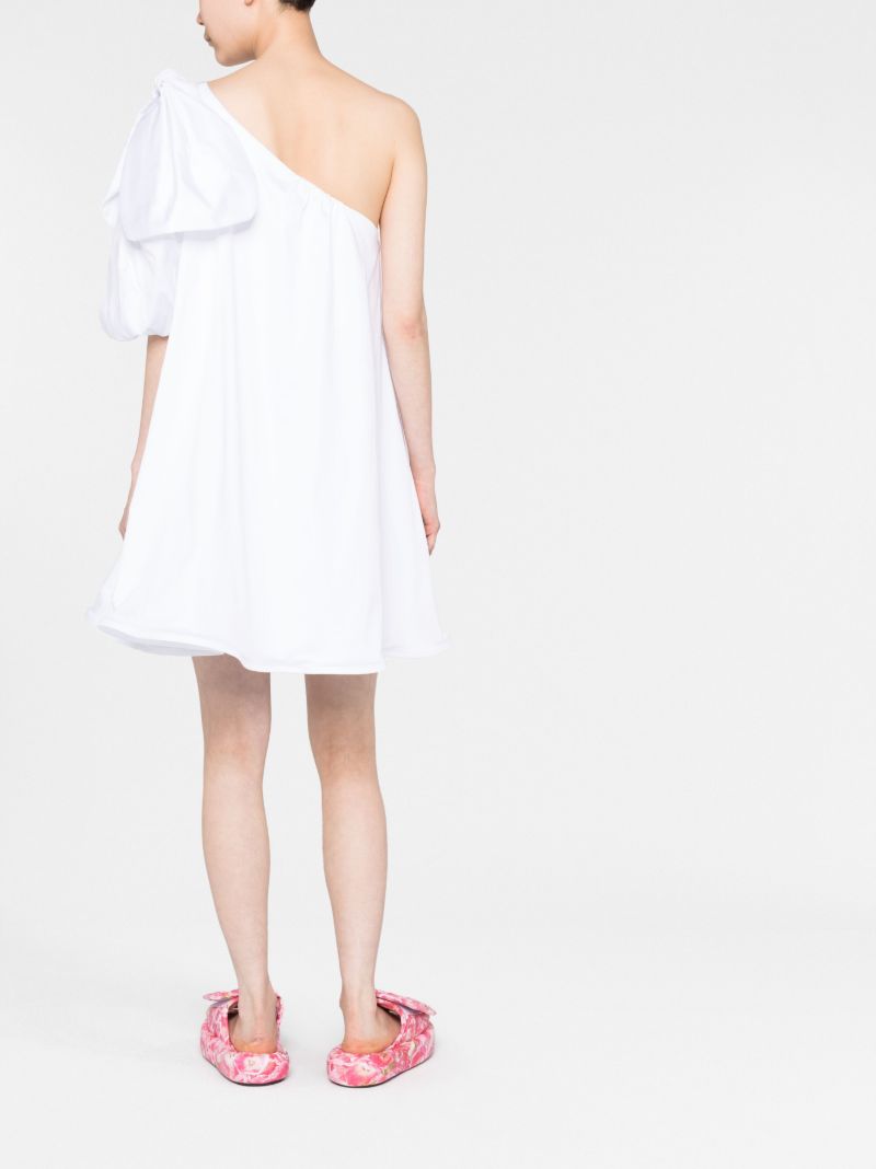White Mithali One-shoulder Mini Dress