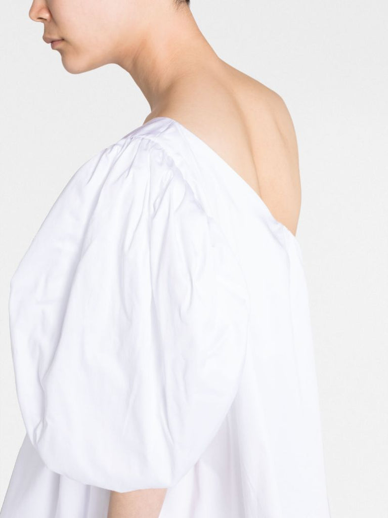 White Mithali One-shoulder Mini Dress
