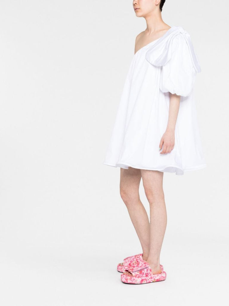 White Mithali One-shoulder Mini Dress